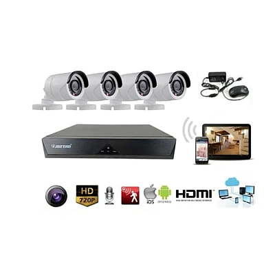 KIT de supraveghere Wireless JORTAN 4 camere HDMI Infrarosu Vizualizare pe Telefon KIT de supraveghere Wireless JORTAN 4 camere HDMI Infrarosu Vizualizare pe Telefon