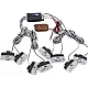 Kit 8 lumini stroboscop 7 functii 12V Galben Kit 8 lumini stroboscop 7 functii 12V Galben