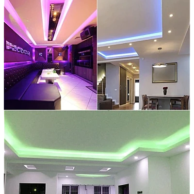 Kit Bandă RGB 5M 280 LED cu telecomanda mare si functii multiple Kit Bandă RGB 5M 280 LED cu telecomanda mare si functii multiple