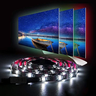 Kit Banda RGB LED TV modulara 4 prinderi cu Bluetooth 021AB