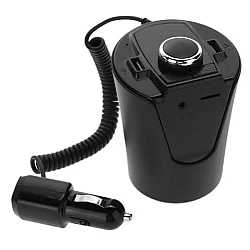 Kit Multifunctional BX6 BX7 FM functie Bluetooth cu 2 porturi USB Slot TF CARD AUX Negru