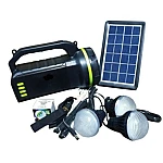 Kit Solar GDLite GD-2000A cu 3 becuri incluse, boxa cu Bluetooth si Radio