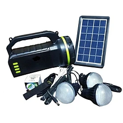 Kit Solar GDLite GD-2000A cu 3 becuri incluse, boxa cu Bluetooth si Radio