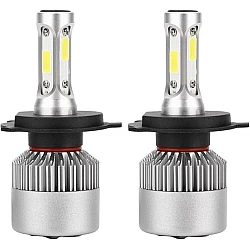 Kit becuri led auto COB S2 H4 2 buc/set 8000Lumeni temperatura 6000K/Alb putere 72W