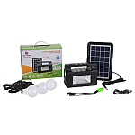 Kit cu panou solar EP-0138 cu difuzor 3 becuri6V - 3.2W