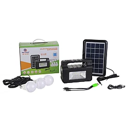 Kit cu panou solar EP-0138 cu difuzor 3 becuri6V - 3.2W