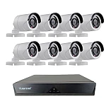 Kit de supraveghere JORTAN cu 8 camere CCTV AHD 1080P