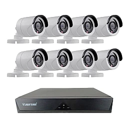 Kit de supraveghere JORTAN cu 8 camere CCTV AHD 1080P