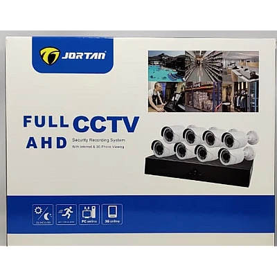 Kit de supraveghere JORTAN cu 8 camere CCTV AHD 1080P Kit de supraveghere JORTAN cu 8 camere CCTV AHD 1080P