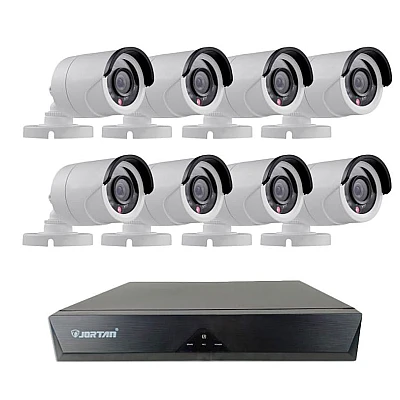 Kit de supraveghere JORTAN cu 8 camere CCTV AHD 1080P Kit de supraveghere JORTAN cu 8 camere CCTV AHD 1080P