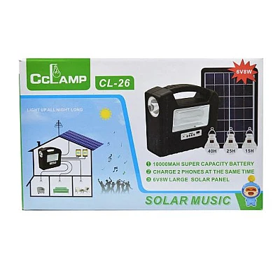 Kit panou solar CCLAMP CL-26 CU Radio si player mp3 Kit panou solar CCLAMP CL-26 CU Radio si player mp3