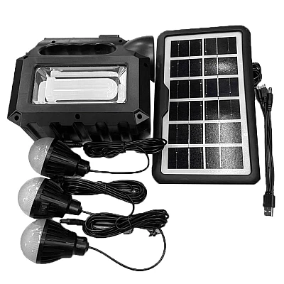 Kit solar GD-8017 MUSIC portabil cu 3 becuri XL Kit solar GD-8017 MUSIC portabil cu 3 becuri XL