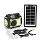 Kit solar GD-8071 dotat cu dispozitive USB cu 4 becuri si Radio Kit solar GD-8071 dotat cu dispozitive USB cu 4 becuri si Radio