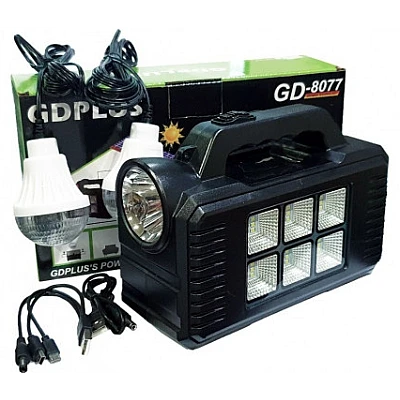 Kit solar GD-8077 cu lampa multifunctionala Kit solar GD-8077 cu lampa multifunctionala