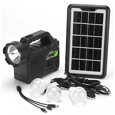 Kit solar GDPlus GD-P30 cu 3 becuri Kit solar GDPlus GD-P30 cu 3 becuri