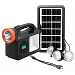 Kit solar de iluminare GD Times GD-102, 3 becuri, boxa BT, radio, 80W XL