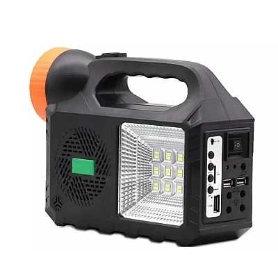 Kit solar de iluminare GD Times GD-102, 3 becuri, boxa BT, radio, 80W XL Kit solar de iluminare GD Times GD-102, 3 becuri, boxa BT, radio, 80W XL