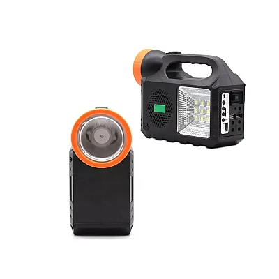 Kit solar de iluminare GD Times GD-102, 3 becuri, boxa BT, radio, 80W XL Kit solar de iluminare GD Times GD-102, 3 becuri, boxa BT, radio, 80W XL