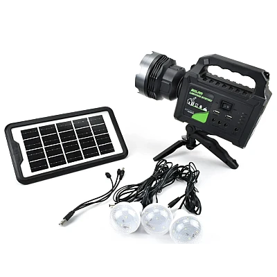 Kit solar de iluminat GDPlus GD-P70 cu 3 becuri Kit solar de iluminat GDPlus GD-P70 cu 3 becuri