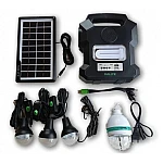 Kit solar portabil Gdlite GD-1000A USB bluetooth radio FM MP3 4 becuri incluse XL