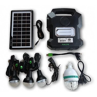 Kit solar portabil Gdlite GD-1000A USB bluetooth radio FM MP3 4 becuri incluse XL Kit solar portabil Gdlite GD-1000A USB bluetooth radio FM MP3 4 becuri incluse XL