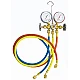 Kit verificat AC cu 2 manometre 2 robineti si 3 furtune 90cm pentru aer conditionat / Freon Kit verificat AC cu 2 manometre 2 robineti si 3 furtune 90cm pentru aer conditionat / Freon