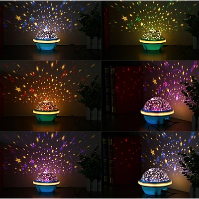 LAMPA de VEGHE cu proiectie de stele si luna LAMPA de VEGHE cu proiectie de stele si luna