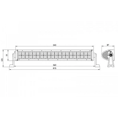 Bara Led 120W Auto 40 LED Drept Proiector Ajustabil Bara Led 120W Auto 40 LED Drept Proiector Ajustabil