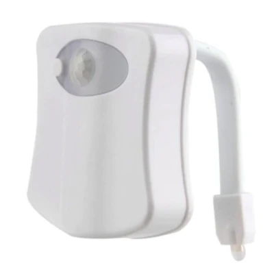 Lampa LED RGB pentru toaleta cu 8 culori senzor miscare