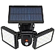 Lampa LED dubla W770A de perete cu panou solar 144 LED Lampa LED dubla W770A de perete cu panou solar 144 LED