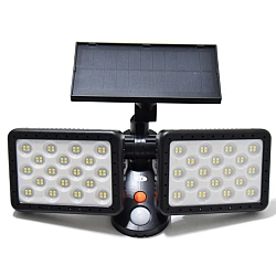 Lampa LED dubla W770A de perete cu panou solar 144 LED 
