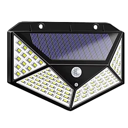 Lampa Solara Senzor De Miscare 100 LED 120 Grade Baterie 18650