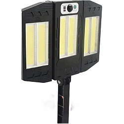 Lampa Solara Tripla 6 Led Cob Cu Senzor De Miscare Telecomanda 