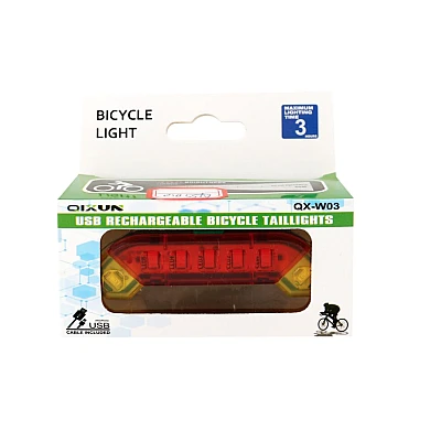 Lampa Stop bicicleta QX-W03 7 LED-uri Rosu-Galben Lampa Stop bicicleta QX-W03 7 LED-uri Rosu-Galben