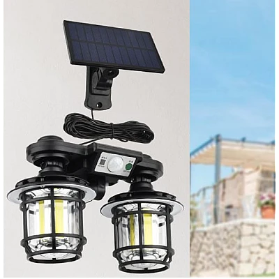 Felinar solar dublu 192 LED cu senzor miscare telecomanda si suport 30W cod JD 2217 Felinar solar dublu 192 LED cu senzor miscare telecomanda si suport 30W cod JD 2217