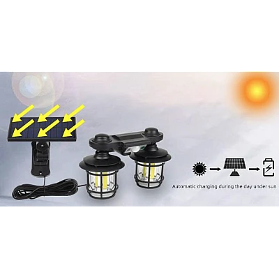 Felinar solar dublu 192 LED cu senzor miscare telecomanda si suport 30W cod JD 2217 Felinar solar dublu 192 LED cu senzor miscare telecomanda si suport 30W cod JD 2217