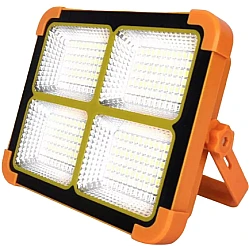 Lampa solara portabila de lucru LED 200W cu USB IP65 Galben