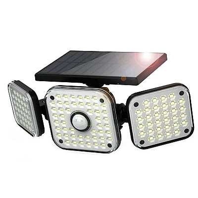 Lampa solara tripla LF-1789A de perete cu senzor miscare