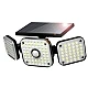 Lampa solara tripla LF-1789A de perete cu senzor miscare