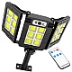 Lampa solara 30w tripla de perete cu senzor de lumina si miscare cu telecomanda IP65 Lampa solara 30w tripla de perete cu senzor de lumina si miscare cu telecomanda IP65