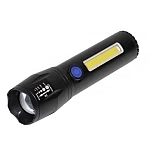 Lanterna TD-C81 cu LED CREE 3 W, LED lateral COB 3 W, acumulator integrat, zoom telescopic