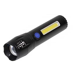 Lanterna TD-C81 cu LED CREE 3 W, LED lateral COB 3 W, acumulator integrat, zoom telescopic