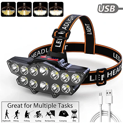 Lanterna de cap 885 cu 12 LED Puternice