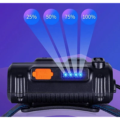 Lanterna de cap W678 cu acumulator banda COB Ultra-Bright Lanterna de cap W678 cu acumulator banda COB Ultra-Bright