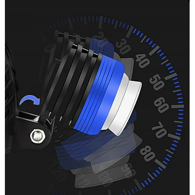 Lanterna de cap cu 2 Led-uri si 4 moduri de iluminare Lanterna de cap cu 2 Led-uri si 4 moduri de iluminare