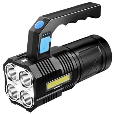 Lanterna de mana F-907 cu 4 LED si COB lateral Lanterna de mana F-907 cu 4 LED si COB lateral
