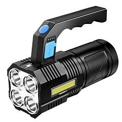 Lanterna de mana F-907 cu 4 LED si COB lateral