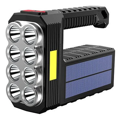 Lanterna de mana ST11 cu 8 LED cu incarcare solara si USB Lanterna de mana ST11 cu 8 LED cu incarcare solara si USB