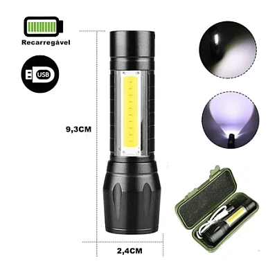 Lanterna de mana T6 C812 in cutie verde T630 cu led COB Lateral Lanterna de mana T6 C812 in cutie verde T630 cu led COB Lateral