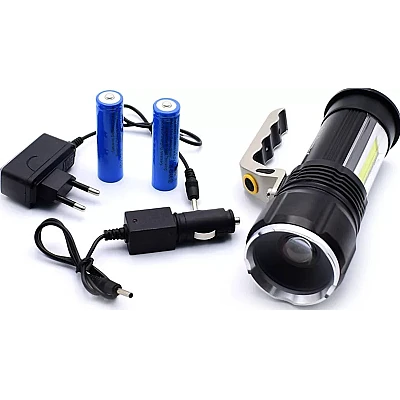 Lanterna de mana cu maner si LED T6, COB lateral Lanterna de mana cu maner si LED T6, COB lateral